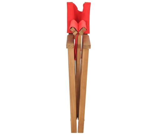 Sillas de director 2 uds madera maciza de teca rojo