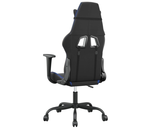 Silla gaming cuero sintético negro y azul