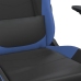 Silla gaming cuero sintético negro y azul