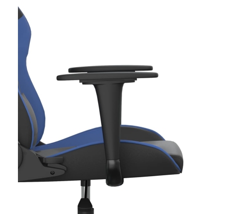 Silla gaming cuero sintético negro y azul