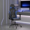 Silla gaming cuero sintético negro y azul