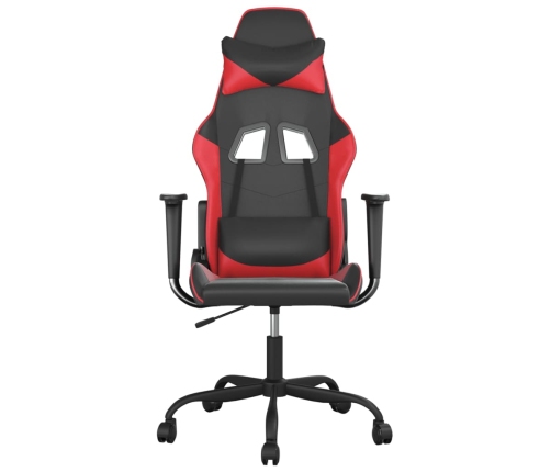 Silla gaming cuero sintético negro y rojo