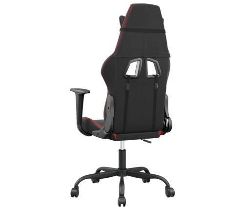 Silla gaming cuero sintético negro y rojo