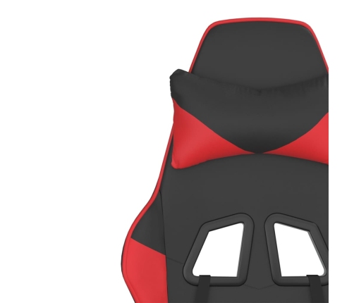 Silla gaming cuero sintético negro y rojo