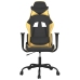 Silla gaming cuero sintético negro y dorado