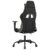 Silla gaming cuero sintético negro y dorado