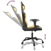 Silla gaming cuero sintético negro y dorado