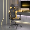 Silla gaming cuero sintético negro y dorado