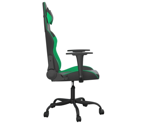 Silla gaming cuero sintético negro y verde