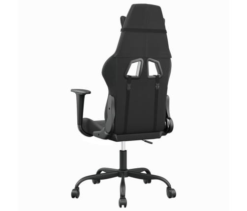 Silla gaming cuero sintético negro y gris