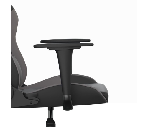 Silla gaming cuero sintético negro y gris