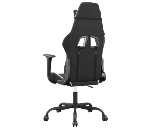 Silla gaming cuero sintético negro y blanco