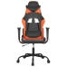 Silla gaming cuero sintético negro y naranja