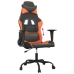 Silla gaming cuero sintético negro y naranja