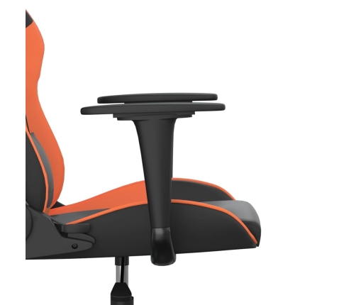 Silla gaming cuero sintético negro y naranja