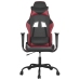 Silla gaming cuero sintético negro y rojo vino tinto