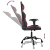 Silla gaming cuero sintético negro y rojo vino tinto