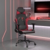 Silla gaming cuero sintético negro y rojo vino tinto