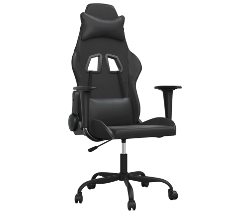 Silla gaming cuero sintético negro