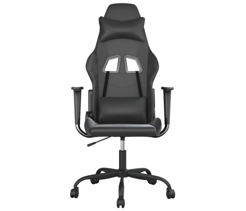 Silla gaming cuero sintético negro