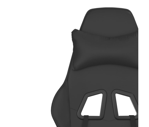 Silla gaming cuero sintético negro