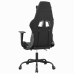 Silla gaming con reposapiés cuero sintético negro gris