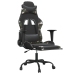 Silla gaming con reposapiés cuero sintético negro camuflaje