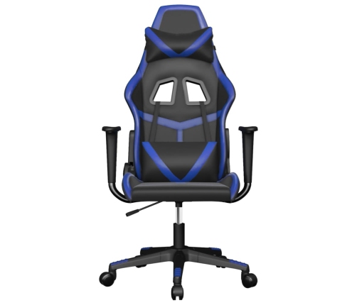 Silla gaming cuero sintético negro y azul