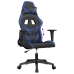 Silla gaming cuero sintético negro y azul