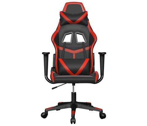 Silla gaming cuero sintético negro y rojo