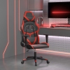 Silla gaming cuero sintético negro y rojo