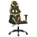 Silla gaming cuero sintético negro y dorado