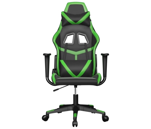 Silla gaming cuero sintético negro y verde