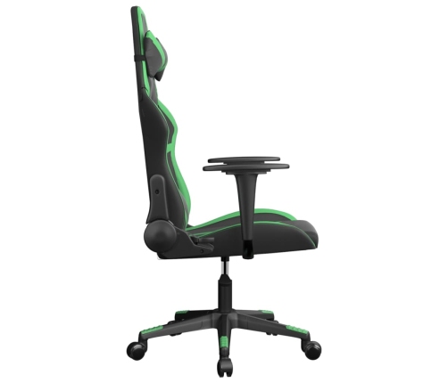 Silla gaming cuero sintético negro y verde