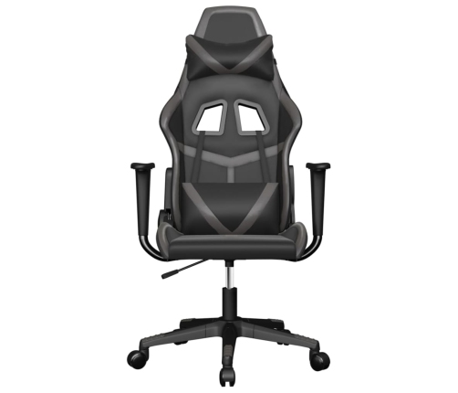 Silla gaming cuero sintético negro y gris