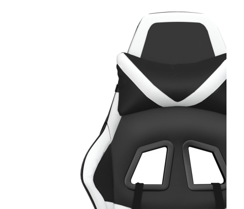 Silla gaming cuero sintético negro y blanco