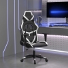 Silla gaming cuero sintético negro y blanco