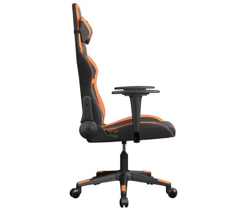 Silla gaming cuero sintético negro y naranja