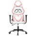 Silla gaming cuero sintético blanco y rosa