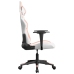 Silla gaming cuero sintético blanco y rosa