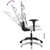 Silla gaming cuero sintético blanco y negro