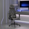 Silla gaming cuero sintético negro y camuflaje