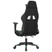 Silla gaming con reposapiés cuero sintético negro verde