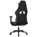 Silla gaming con reposapiés cuero sintético negro rojo tinto