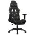 Silla gaming con reposapiés cuero sintético negro camuflaje