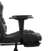 Silla gaming con reposapiés cuero sintético negro camuflaje