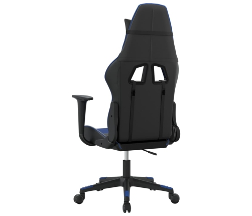 Silla gaming cuero sintético negro y azul