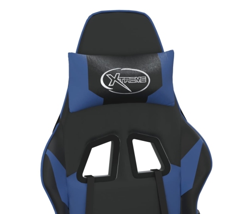 Silla gaming cuero sintético negro y azul