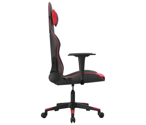 Silla gaming cuero sintético negro y rojo