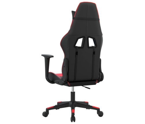 Silla gaming cuero sintético negro y rojo